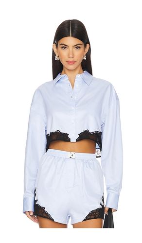 Cropped Button Down in Baby Blue. - size L (also in M) - fleur du mal - Modalova