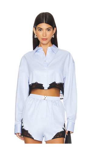 Camisa cropped en color azul talla L en - Blue. Talla L (también en M, XS) - fleur du mal - Modalova