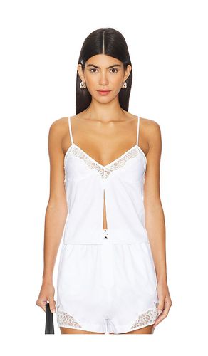 Lace Insert Poplin Cami in . Taglia M, S, XS - fleur du mal - Modalova