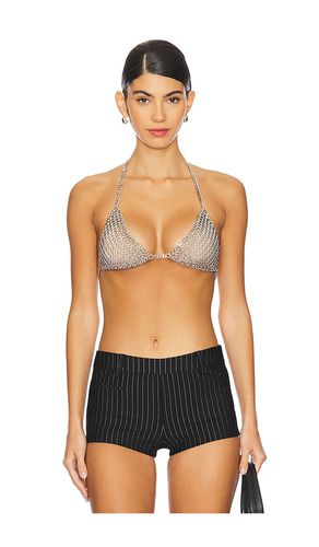 Brass Chain Bralette in Metallic Silver. - size M-L (also in XS-S) - fleur du mal - Modalova