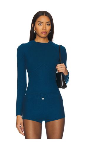 Knit underbust long sleeve top en color azul cerceta talla L en - Teal. Talla L (también en M, S, XS) - fleur du mal - Modalova