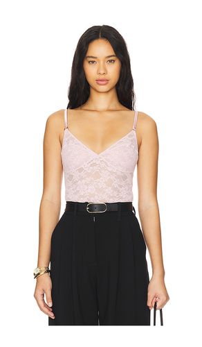 Le Stretch Lace Wireless Bodysuit in Pink. - size L (also in M, S, XS) - fleur du mal - Modalova