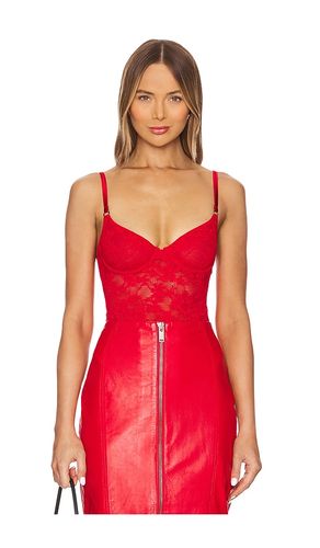 Le Stretch Lace Bodysuit in Red. - size L (also in M, XL, XS) - fleur du mal - Modalova