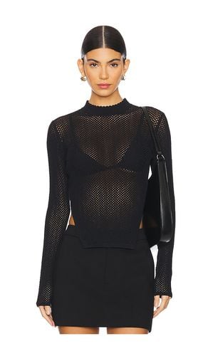 Knit mesh long sleeve top en color talla L en - Black. Talla L (también en S, XS) - fleur du mal - Modalova