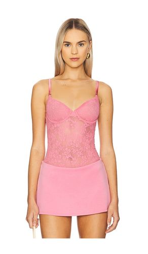 Le Stretch Lace Bodysuit in Pink. - size L (also in M, S, XS) - fleur du mal - Modalova
