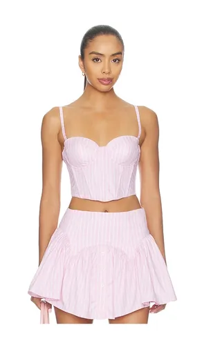 POPLIN CROPPED HAMPTONS BUSTIER in . Größe L. Also in M, S, XS - fleur du mal - Modalova