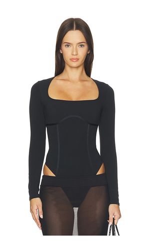 Organic Cotton Scoop Neck Long Sleeve Bodysuit in . Größe L. Also in M, S, XS - fleur du mal - Modalova