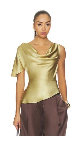 Asymmetrical Silk Top in Metallic Gold. - size XS (also in S, M, L) - fleur du mal - Modalova