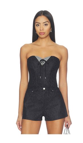 Lace Denim Bustier in . Taglia L. Also in M, S, XS - fleur du mal - Modalova