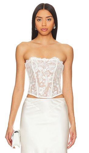 Floral Bow Embroidery Corset Top in . - size L (also in S, XS) - fleur du mal - Modalova