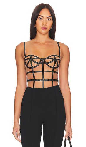 Faux Leather Caged Bodysuit in . - size L (also in M) - fleur du mal - Modalova