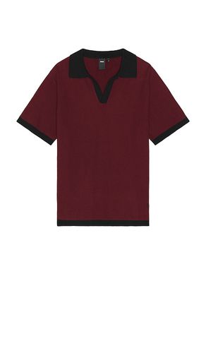 Perception Open Collar Polo in Burgundy. - size L (also in M, S, XL/1X) - FORMER - Modalova