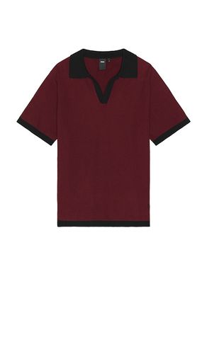 Perception Open Collar Polo in Burgundy. - size L (also in S) - FORMER - Modalova