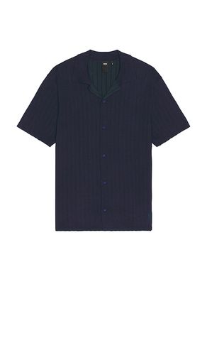 Marilyn Short Sleeve Knit Button Down Shirt in Blue. - size L (also in M, S, XL/1X) - FORMER - Modalova