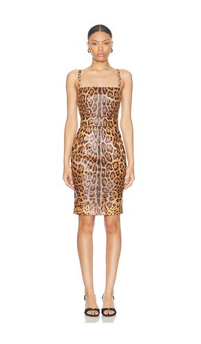 Dolce & Gabbana Leather Leopard Print Dress in . Taglia - FWRD Renew - Modalova