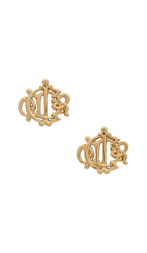 Dior Emblem Logo Earrings in - FWRD Renew - Modalova