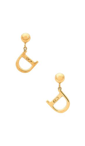 Dior Logo Swing Earrings in - FWRD Renew - Modalova