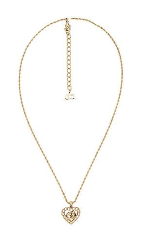 Dior Rhinestone Heart Necklace in - FWRD Renew - Modalova