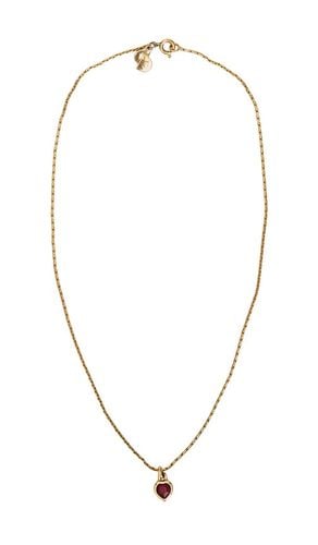 Dior Vintage Stone Heart Necklace in - FWRD Renew - Modalova