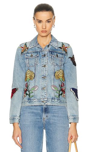 Gucci Embroidered Denim Jacket in . Size - FWRD Renew - Modalova