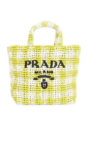 Prada Raffia Tote Bag in - FWRD Renew - Modalova