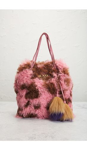 Prada Montone Shearling & Fox Fur Handbag in - FWRD Renew - Modalova