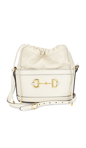 Gucci Horsebit 1955 Bucket Bag in Ivory - FWRD Renew - Modalova
