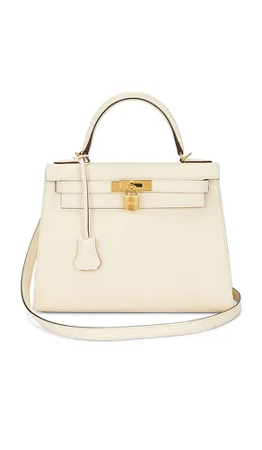 Hermes Epsom Kelly 28 Sellier Handbag in Cream - FWRD Renew - Modalova