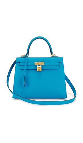 Hermes Epsom Kelly 25 Sellier Handbag in Blue - FWRD Renew - Modalova