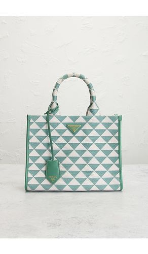 Prada Symbole Embroidered Tote Bag in - FWRD Renew - Modalova
