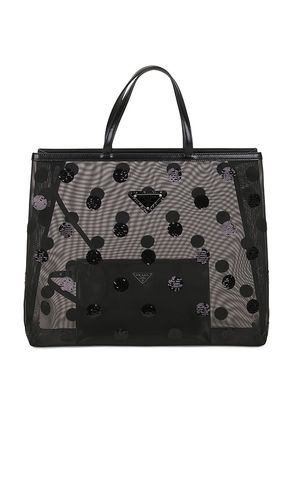 Prada polka dot sequined mesh tote bag in color size all - FWRD Renew - Modalova