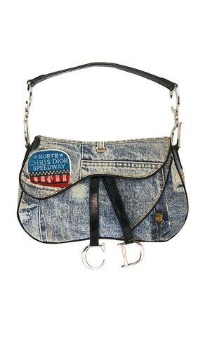 Dior Denim Speedway Double Saddle Bag in - FWRD Renew - Modalova