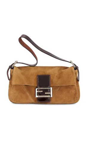 Fendi Suede Baguette Shoulder Bag in - FWRD Renew - Modalova