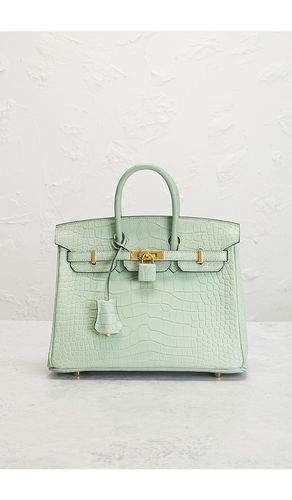 Hermes Matte Alligator Birkin 25 Handbag in Mint - FWRD Renew - Modalova