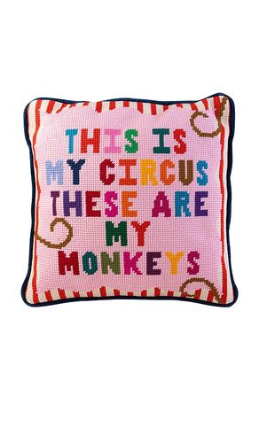 My Circus Needlepoint Pillow in - Furbish Studio - Modalova