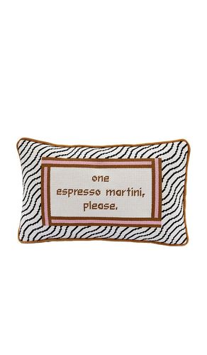 Espresso Martini Needlepoint Pillow in - Furbish Studio - Modalova