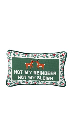 Not My Reindeer Needlepoint Pillow in - Furbish Studio - Modalova