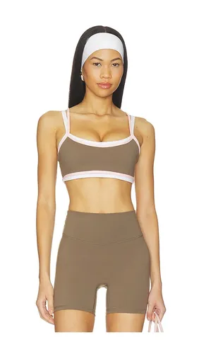 Contrast Layered Sports Bra in Brown. - size L (also in M, XS) - FORM - Modalova