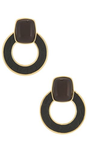 Pendientes de tachuela croc en color marrón talla all - Frasier Sterling - Modalova