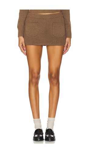 Ashton Cotton Knit Skort in Brown. - size L (also in M, S, XS) - Frankies Bikinis - Modalova