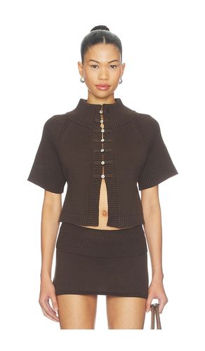 Everett Cotton Knit Cape in Chocolate. - size L (also in M, S, XL, XS, XXS) - Frankies Bikinis - Modalova
