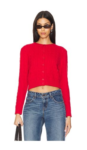Dudley Cable Knit Cardigan in Red. - size M (also in L, XL/1X, XS) - Frankies Bikinis - Modalova