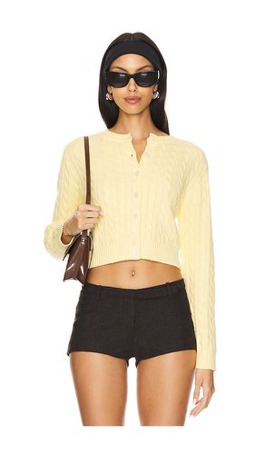 Dudley Cable Knit Cardigan in Lemon. - size XL (also in XS) - Frankies Bikinis - Modalova