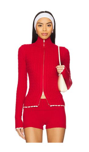 Carter Cable Knit Sweater in Red. - size L (also in M, S, XL, XS) - Frankies Bikinis - Modalova