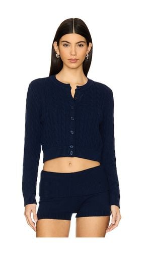 Dudley Cable Knit Cardigan in Blue. - size M (also in L, S, XS) - Frankies Bikinis - Modalova