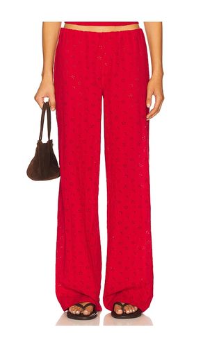 Princess Eyelet Pant in Red. - size M (also in S, XS) - Frankies Bikinis - Modalova