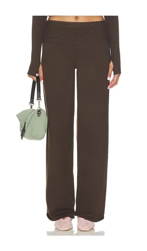 Crosby Cloud Knit Pant in Chocolate. - size S (also in XS, M, L, XL) - Frankies Bikinis - Modalova
