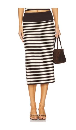 X Bella Hadid Tucker Midi Skirt in Chocolate. - size M (also in S) - Frankies Bikinis - Modalova