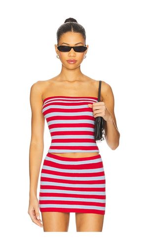 Sky Cloud Knit Strapless Top in Red,Baby Blue. - size L (also in M, S, XS) - Frankies Bikinis - Modalova