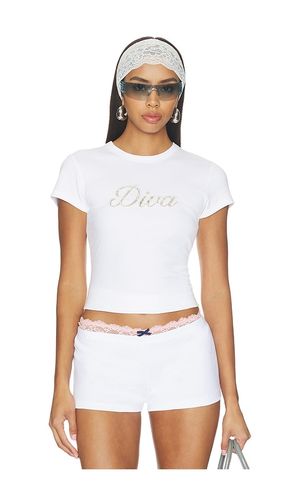 X Devon Lee Carlson Diva Cotton Ribbed Tee Shirt in . Taglia M. Also in S, XS - Frankies Bikinis - Modalova